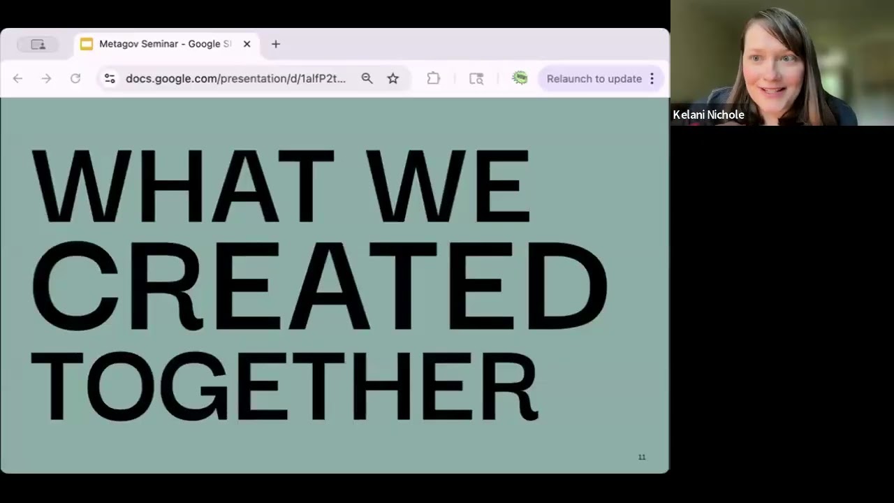 Metagov Seminar - Kelani Nichole Presents On Transfer Data Trust