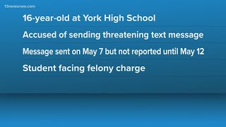 16-year-old faces felony charge for allegedly threatening York High School