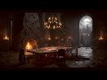 Moonlit War Chamber in an Ancient Castle | Fantasy Ambience (4K)
