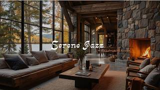 Serene Jazz At An Autumn Lake Living Room | Gentle Piano Jazz With Nature Ambience For Calm Mind screenshot 5