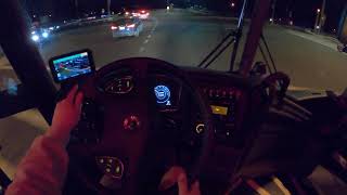 NEW BUS POV Night Drive: 2021 MCI J4500