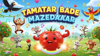 🍅 आहा टमाटर बड़ा मजेदार! Ahaa Tamatar Bade Mazedaar | Viral Kids Rhyme | Funny Balgeet Cartoon 🍅