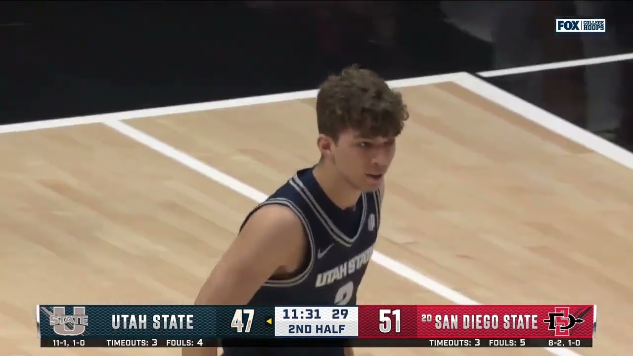 All four Tucker Anderson 3 pointers against San Diego State