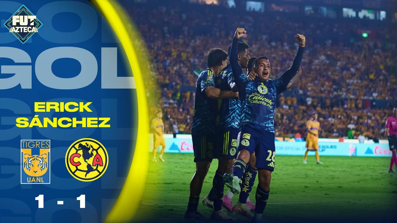 Gol de Erick Sánchez: Tigres 1-1 América | Jornada 5 | Liga BBVA MX ...