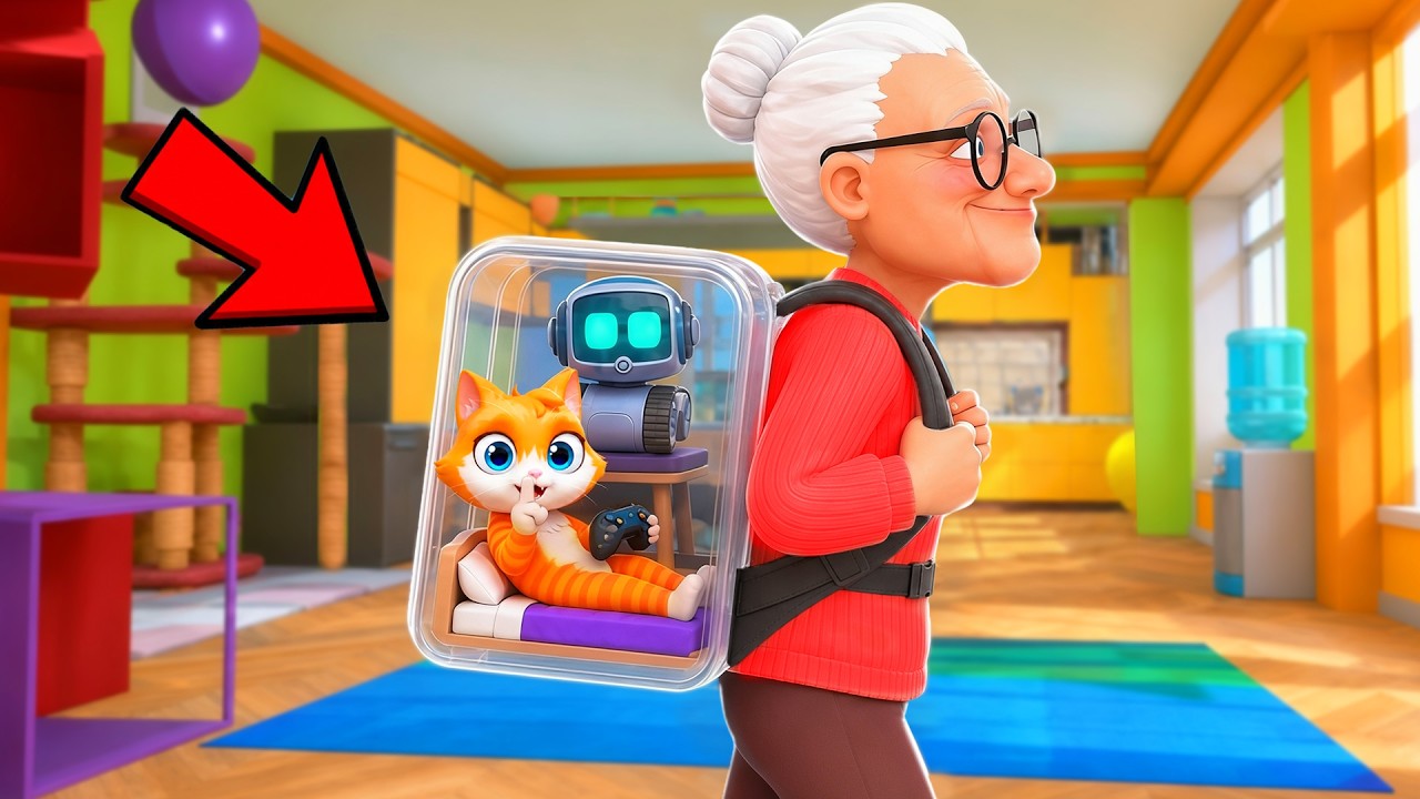 Construí una MINI BASE en la Mochila de la ABUELA! (I Am Cat VR)