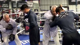 MIKEY GARCIA WORKING TO CRACK ADRIEN BRONER'S DEFENSE; PRACTICING COMBOS TO LIGHT HIM ON ROPES