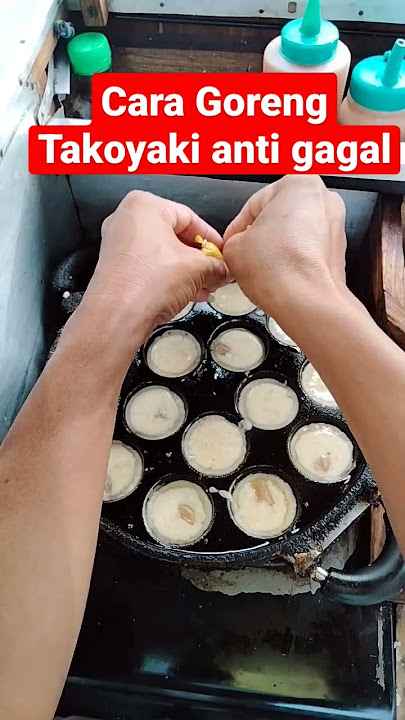 CARA GORENG TAKOYAKI ANTI GAGAL ⁉️ #takoyaki #ngeshortsdulu