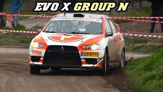 Mitsubishi EVO X Group N - LOUD anti-lag backfire, drifts, jumps and fly-by's