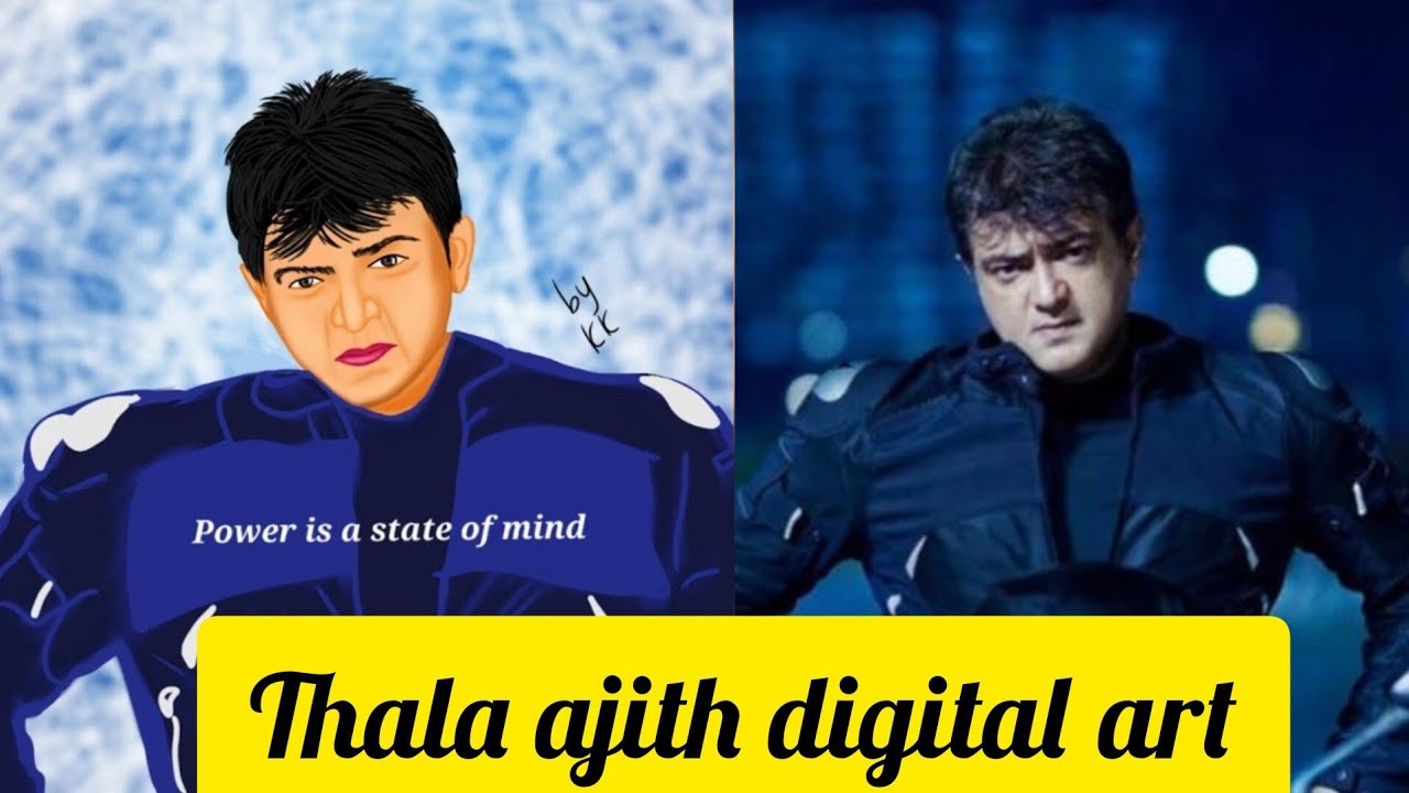 how to draw ajith kumar sketch |easy step-by-step ajith 