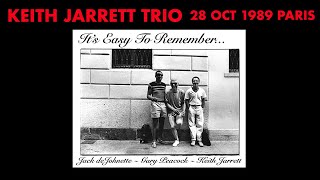 Keith Jarrett Trio • It&#39;s Easy To Remember (Live in Paris 1989)