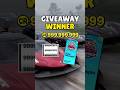 Giveaway Winner! 999 MILLION CREDITS