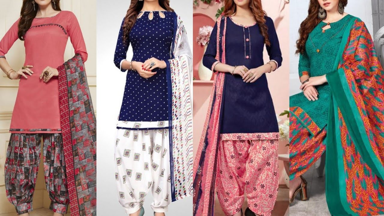 Cream Cotton Designer Salwar Kameez for Women