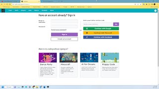 #create code org account