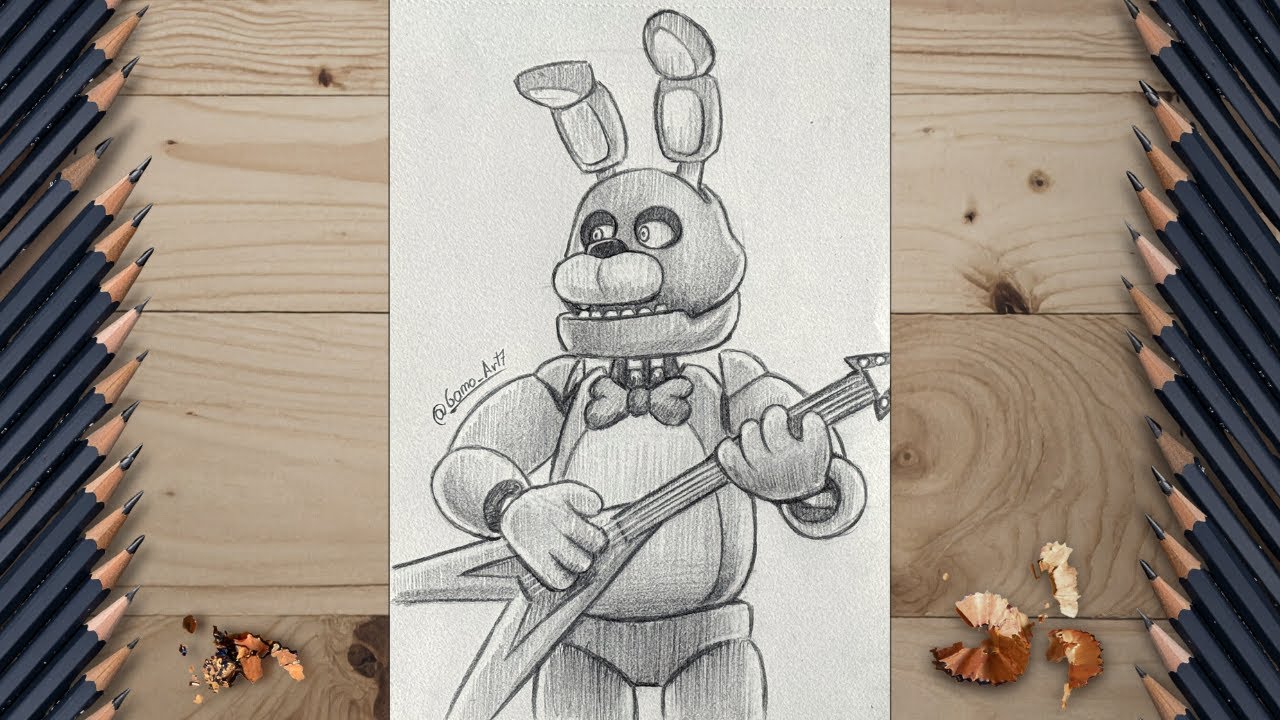 Como dibujar a  BONNIE paso a paso - FNAF