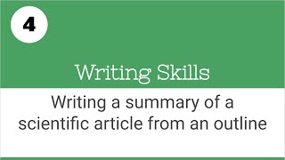 How to write a summary of a scientific article