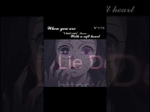 POV: You're "Idc" person with a soft heart #anime #demonslayer #nezuko #lyrics #cry #eye