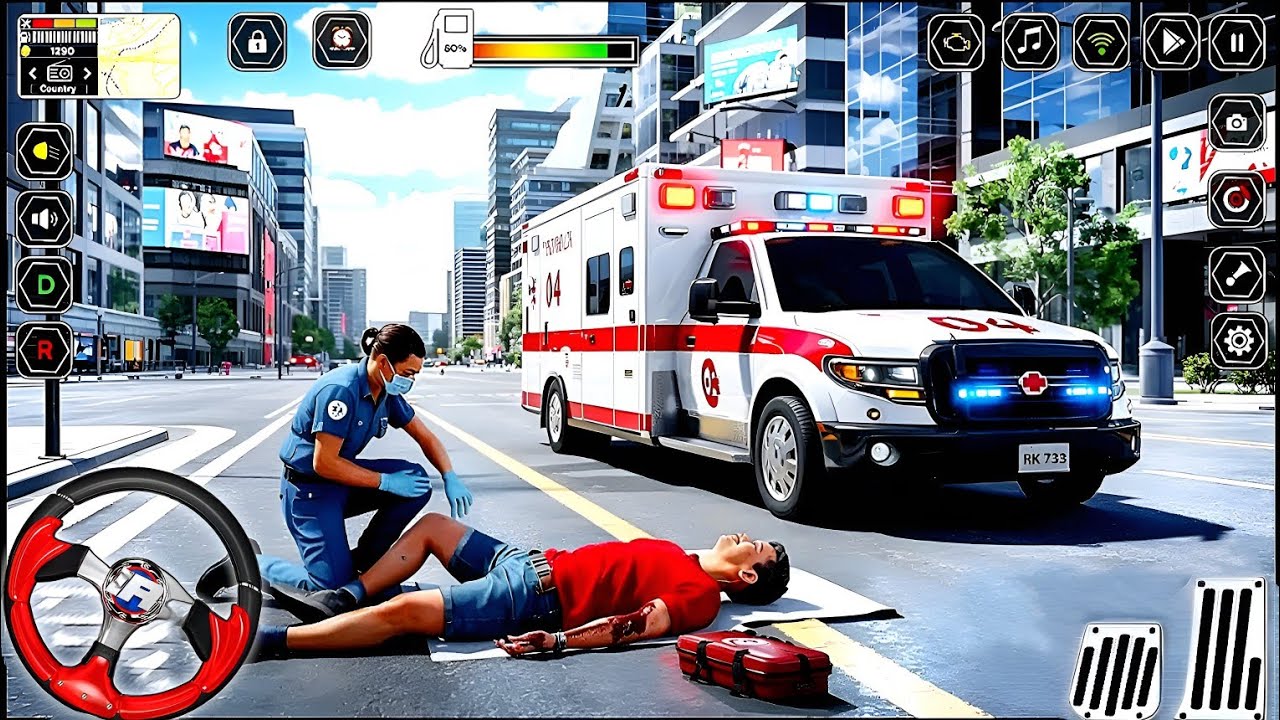US Ambulance 911 Rescue Simulator 3D - Emergency Rescue City Van Driving - Android GamePlay