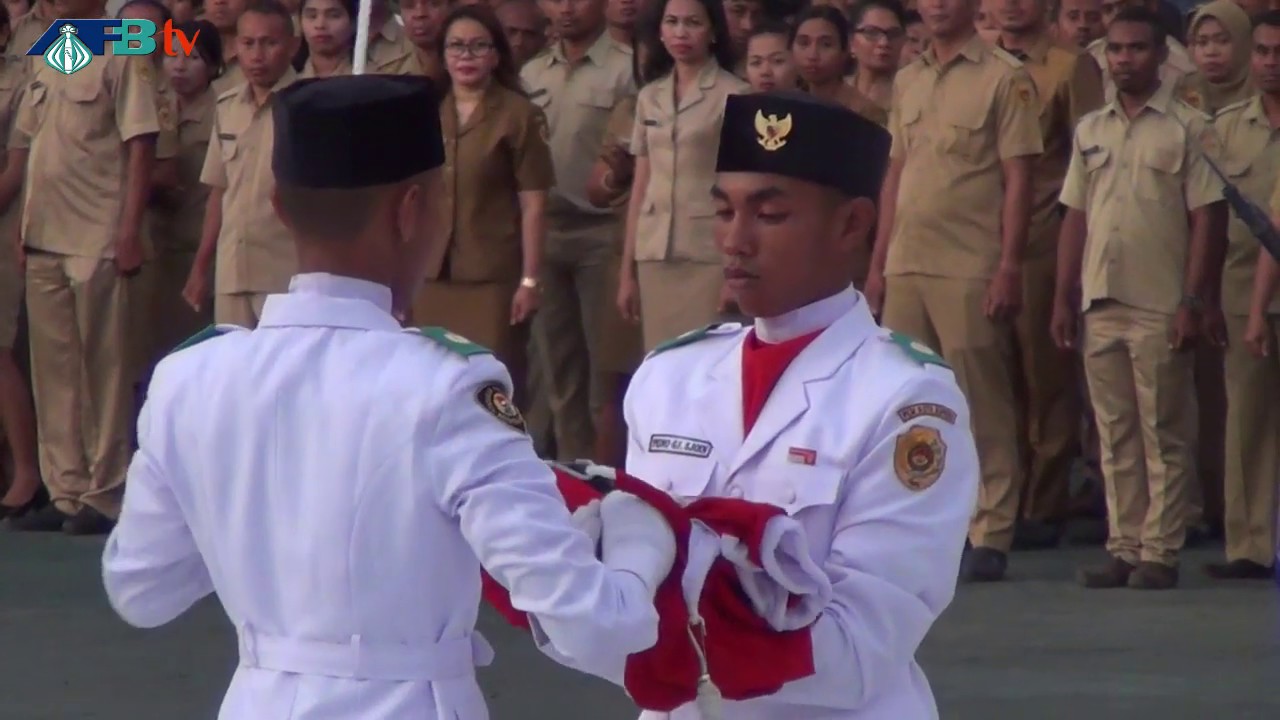 Upacara Penurunan Bendera Sang Merah Putih di Kantor Walikota Kupang - NTT, Upacara 17 Agustus 2019