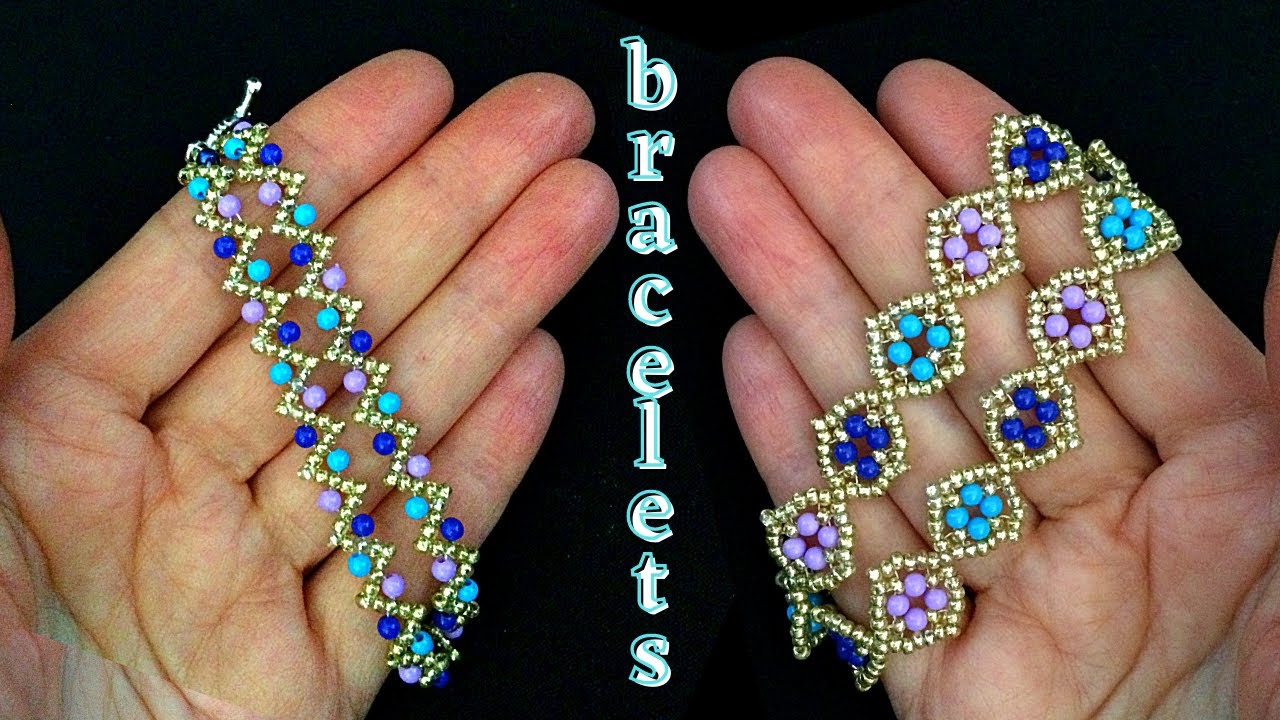 DIY bracelets with beads. Beginners tutorial. Beaded bracelet 