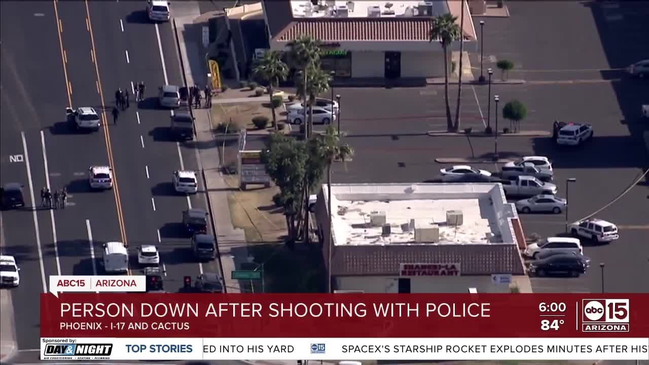'Suspect down' after shooting involving Phoenix police near I17 and