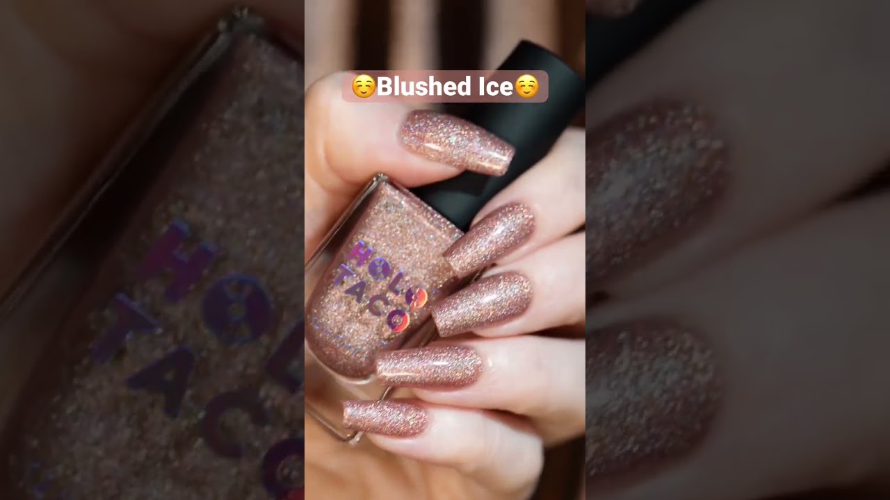 Blushed Ice holographic nails for a sophisticated sparkle☺️ Holo Taco