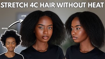 HOW TO STRETCH 4C HAIR WITHOUT HEAT | THREADING METHOD
