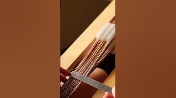 Handwoven belt created with the tablet weaving technique #shorts #weaving