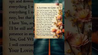 A LETTER TO GOD Daily Devotion #shorts #prayer #morningprayer