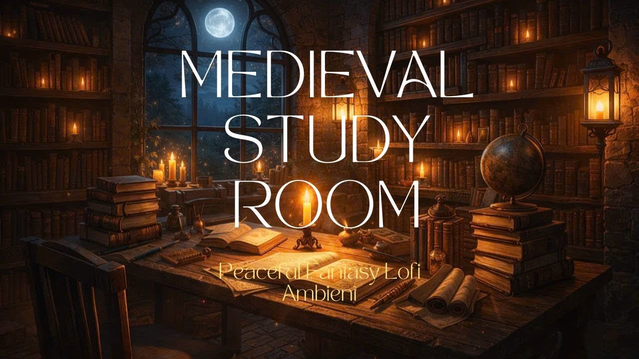 Medieval Study Room – Peaceful Fantasy Lofi Ambient 