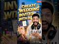Create Wedding Invites with AI | Editing Tips By Avnish Kumar