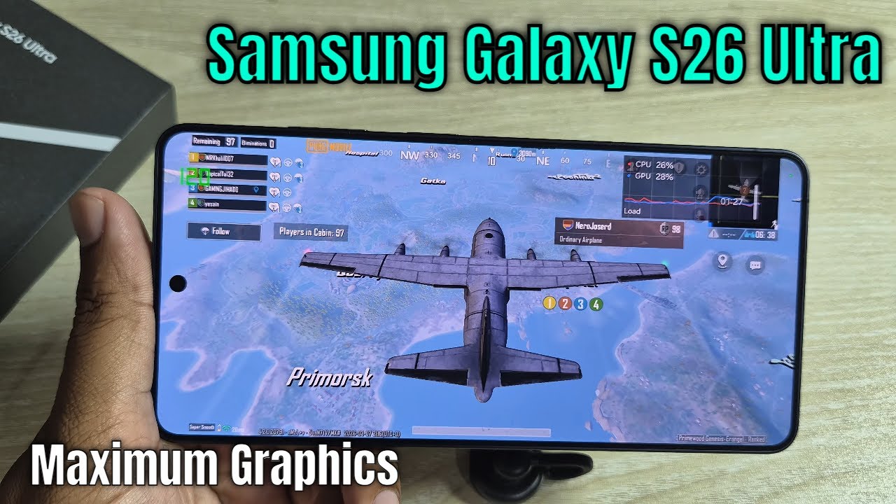 SAMSUNG GALAXY S26 ULTRA GAMING TEST PUBG Mobile | Maximum Graphics | 120 FPS
