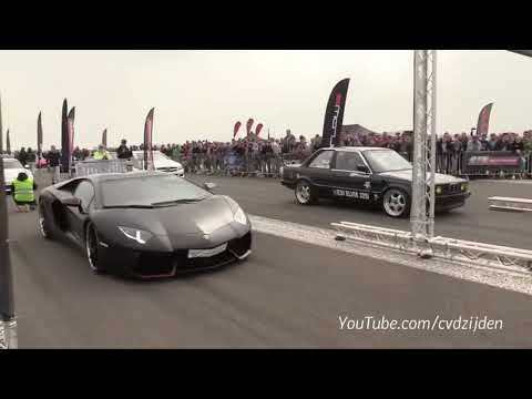 725HP BMW 325i E30 Turbo vs Lamborghini Aventador LP700-4#vairal #car #lamborghini