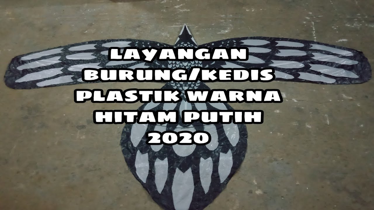 layangan burung/kedis plastik warna hitam putih 2020 