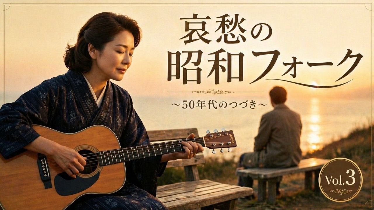 【癒し 女性ボーカル】哀愁ただよう 昭和フォーク を最新AIで再現しました。～Vol.3～（全10曲）