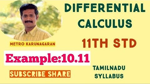 11th Std Maths Example 10.11 Find f