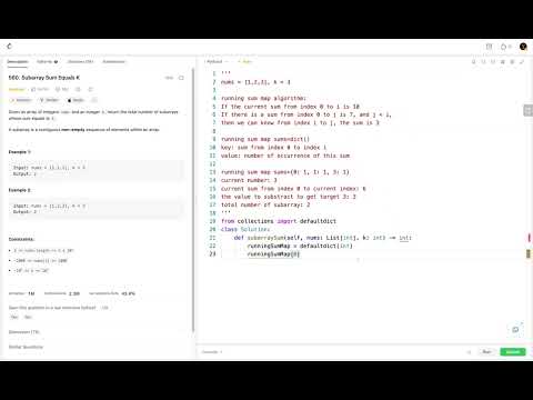 Leetcode 560