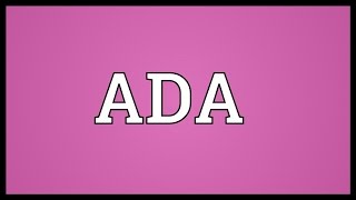 ADA Meaning
