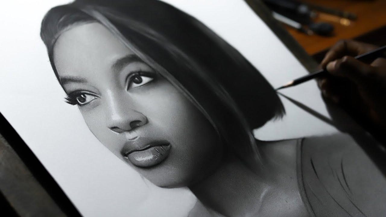 This Simple Realistic Pencil Drawing Technique will Double (2X) Your Portrait Speed