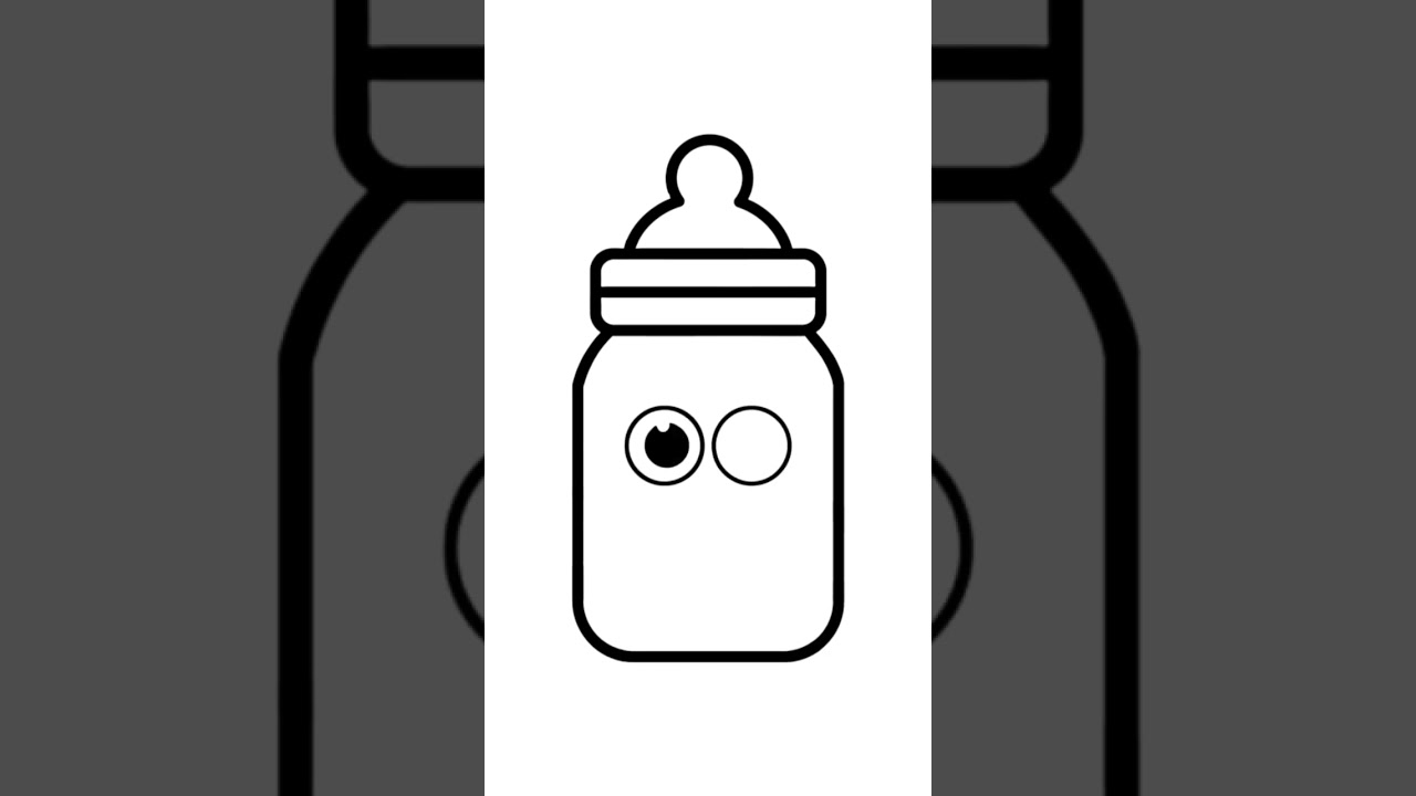 Draw Baby Bottle easy way 