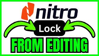 How To LOCK PDF From Editing In Nitro PDF (QUICK &amp; EASY) 2026