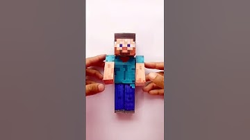 How to Make Steve with Cardboard?#tutorial #minecraft #steve #shorts #ytshorts