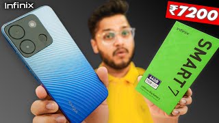 Infinix Smart 7 Unboxing And Review - 6000Mah Big Battery Bgmi Performance Test