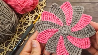 ⭐ Amazing Crochet Coaster for Beginners (Crochet Flower) | İnanılmaz Çiçek Tığ Altlığı