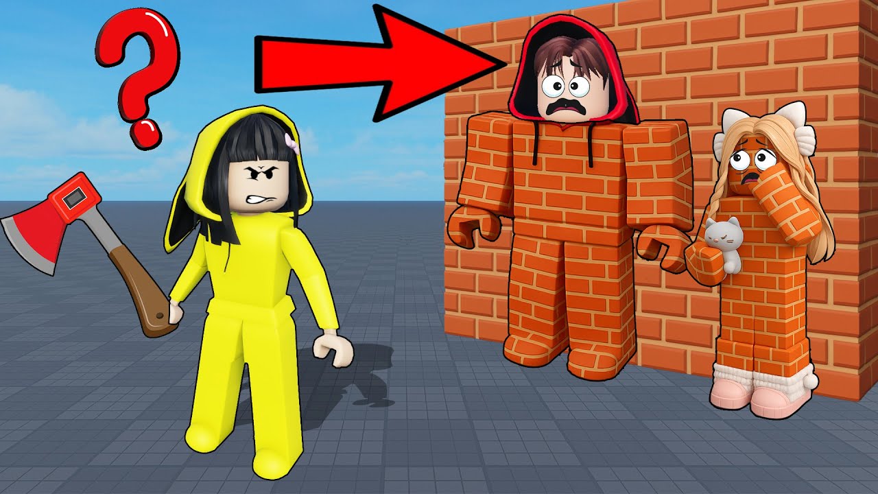 Yuta, Mio Dan Baby Celine Nyamar Jadi Tembok Waktu Main Petak Umpet || ROBLOX