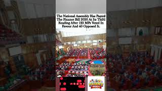 BREAKING: 🇰🇪 National Assembly passes the Finance Bill 2026! 122 MPs vote yes, 40 oppose."#short"