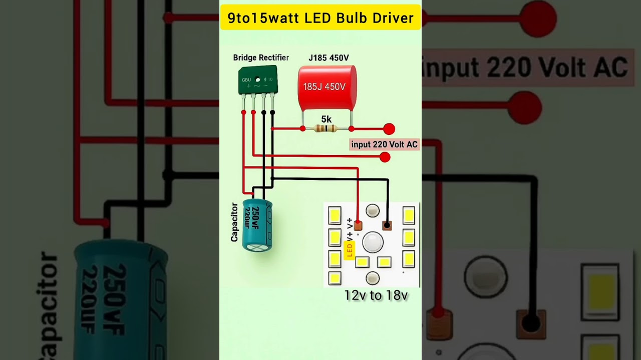 how to make an LED bulb driver circuit,