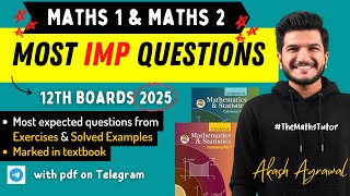 Most Important Questions for Maths 1 & 2 HSC Commerce 2025 | 12th Board Exam 2025 | Akash Agrawal