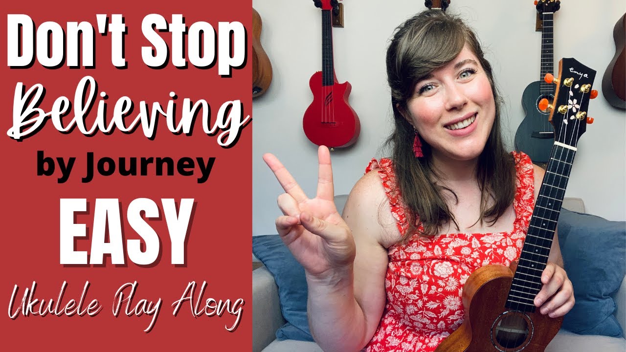 Don't Stop Believing Ukulele Play Along | Cory Teaches Music