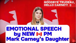 Emotional Speech by Mark Carney Daughter Cleo Carney 🇨🇦 Canada’s New Prime Minister #canada #news