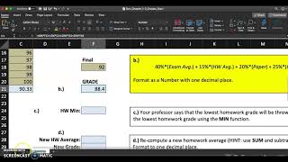 Excel Homework (Weighted Average Review)